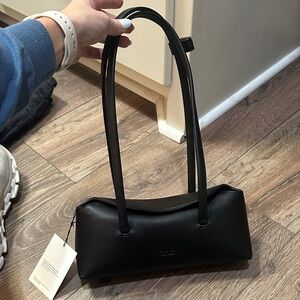 NWT Freja New York Mini Chrystie Bag Black Vegan Leather
